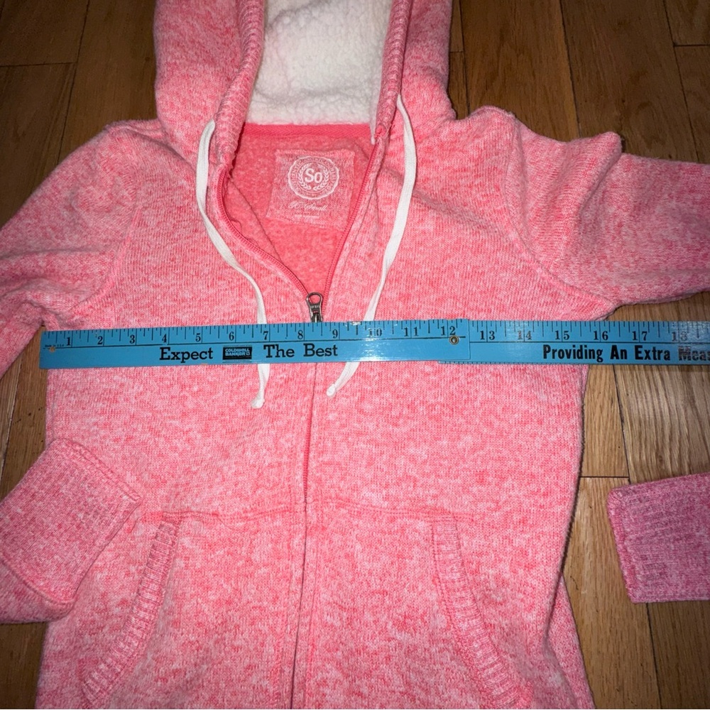 SO Pink Sherpa-Lined Hoodie Jacket - Picture 5 of 12